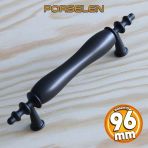 Gerçek Porselen Siyah 96 Mm Mobilya Mutfak Kulpları Çekmece Dolap Kulplar Kapak Kulpu Kulbu Dolabı