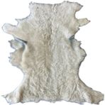 Gerçek Uzun Tüylü Koyun Postu - Naturel Uzun Tüylü Koyun Postu - Doğal Post Paspas - Krem - 50 x 60 cm