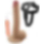 Gerçekçi 21 cm Takma Dildo 10 Farklı Titreşimli Penis Belden Bağlamalı Kemerli Realistik Vibratör