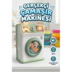 Gerçekçi Sesli Ve Işıklı Dokunmatik Ekranlı Oyuncak Çamaşır Makinesi - Evcilik Seti