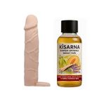 Gerçekçi Ten Hissi Uzatmalı 4,5 Cm Dolgulu 18 Cm Tırtıklı Esnek Realistik Penis Dildo Kılıfı