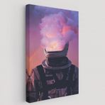 Gerçeküstü Pop Art Beyni Yanan Astronot Dekoratif Kanvas Tablo, Duvar Dekoru 5214