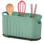 Gereçler Tutucu - Çatal Bıçak Kurutma Rafı Tezgah Üstü Lavabo Çatal Bıçak Süzgeci Chopstick Depolama Sepeti 2 Katmanlı Çatal Kurutma Tepsisi Mutfak nizer