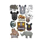 Gergedan Sticker Set 11 15 Parça Telefon, Tablet, Defter, Laptop Sticker