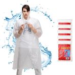 Gerhannery 5 adet şeffaf yağmur pançosu, kalın panço, tek kullanımlık hafif yağmur pançosu, kapüşonlu, su geçirmez yağmurluk, yetişkinler için yağmur pelerini, kadın ve erkek, festival konseri için ideal, Şeffaf., 5XL Große Größen