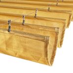 Geri Çekilebilir Dalga Gölge Yelken, U Şekilli Güneş Koruyucu Tente Örtüsü, %90 UV Koruması, Veranda Pergola için Nefes Alabilir Kumaş, Bej, 1.7x12m/5.5x39ft, Kolay Kurulum Aksesuarları