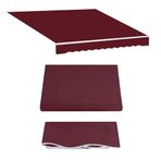 Geri çekilebilir Güverte Tente Yedek Gölgelik Su Geçirmez Polyester Tuval Kapı ve Pencere için 8x6.5ft (2.4x2m) Dış Mekan Örtüsü Dayanıklı Güneşlik Tente Kumaş