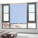 Geri Çekilebilir Karartma Stor Perde - Deliksiz Güneşlik Geçici Gizlilik Perdeleri Pencereler için 95x200 cm (37x79 inç) - UV Koruması Kolay Kurulum Modern Ev Dekoru