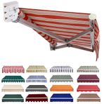 Geri Çekilebilir Veranda Tentesi Yedek Kumaş (Çerçevesiz) %100 280 g Ployester Pencere Kapı Güneşlik Barınak Kanvas, Avlu, Güverte, Balkon için Saçaklı Kanvas (Renk: D, Boyut: (13,5 x 5 fit) 4 x 1,5