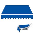 Geri Çekilebilir Yedek Tente Gölgelik Örtüsü Kumaş Dış Mekan için 280 g %100 Polyester Güneşlik Bezi Avlu Güverte Veranda Güneşlik Yelken için (Yeşil 2)