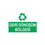 Geri Dönüşüm Bölgesi Uyarı Tabelası - 35x50 Alüminyum Kompozit Panel - GD1