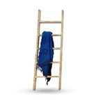 Geri Kazanılmış Masif Ahşap Battaniye Merdiveni, Uzun Havlu Askısı, Rustik Banyo ve Ev Depolama, 3ft x 50cm - Nizing & Display için Şık Dekoratif Mobilya