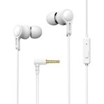 GERLAX 3.5mm Kulak İçi Kukalık HD Sound Mikrofonlu Beyaz Kulaklık