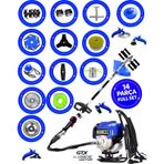 German ESH 400 14 İn 1 Sırt Tipi Ot Çim Biçme Tırpan+Toprak Eşeleme+Akrobat Çapa Aparatı Çelik Fırça