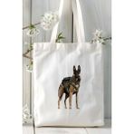 German Shepherd Köpek Baskılı Bez Çanta Omuz Çantası Kişiye Özel Model 12