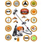 German V9 Seri Bahçe Seti 14 Parça Full Set Sırt Tipi Benzinli Çalı Çim Biçme Tırpanı