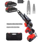 Germany Steel 88 Vf 10-15 cm Uzun Kısa Pala ve Zincir 2x Akü Çantalı Şarjlı Dal Kesme Budama Testere