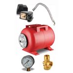 Germany Steel Italyan 24 Lt (Litre) Yatık Genleşme Tankı (Hidrofor Tankı) Full Set