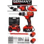 Germany Style GRMPRO7036T 58 V Max Xr Çift Akülü Darbeli Torklu Matkap 30 Parça Set