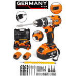 Germany Style GRMPRO8036K 58 V Max Xr Çift Akülü Darbeli Torklu Matkap 30 Parça Set