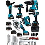Germany Style Şarjlı Pro 6'Lı Makine Seti Matkap Dekupaj Daire Testere Taşlama Hilti Somun Sökme