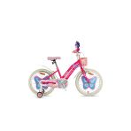 Geronı Butterfly - 16" Mtb - 10' - Vitessiz - V.b. - Neon Pembe-Beyaz/Mavi Çocuk Bisikleti