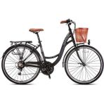 Geroni Kron Tourer V Fren 28 Jant 21 Vites Alüminyum Şehir Bisikleti 160 cm ve Üstü Boy - Siyah