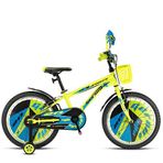 Geroni X-Force 20 Jant MTB 10' Vitessiz Neon Sarı Siyah Mavi Çocuk Bisikleti