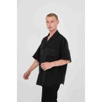 Gerzon Keten Gömlek Oversize - 01-Siyah - L - XL