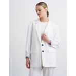 Ges Shop Kadın Beyaz Ceket - L - 00-Beyaz