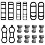 GESDYO 8 adet elastik bisiklet silikon bandı, bisiklet ışığı, silikon bisiklet ışığı, lastik bant, küçük kancalı, bisiklet ışığı, el feneri, kilometre sayacı, hoparlör için
