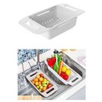Geseus Boyu Ayarlanabilir Plastik Evye Süzgeç Lavabo Süzgeç-8119