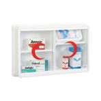 Geseus Ecza Dolabı Plastik Malzeme ile 47X30X10 cm İlk Yardım İçerik Paketli Kullanıma Uygun