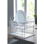 Geseus Home İki Katlı Modüler Tabaklık Bulaşıklık Krom Şeffaf KB010