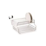 Geseus Home İki Katlı Tabaklık Bulaşıklık Krom Şeffaf KB005
