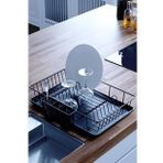 Geseus Home Tek Katlı Tabaklık Bulaşıklık Mat Siyah KB003S