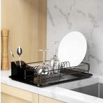 Geseus Home Tek Katlı Tabaklık Bulaşıklık Mat Siyah KB006S