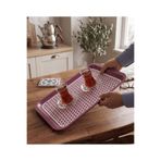 Geseus Kaydırmaz Tabanlı Servis Tepsi Sunum Tepsisi Orta Boy-1136-01 Bordo,Yeşil