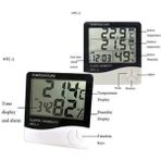 Gesi Htc-01 Digital Termometre Sıcaklık ve Nem Ölçer Masa Saati - 10.2 cm x 9.3 cm x 2.3 cm