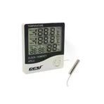 GESİ P220084S9582 Htc-2 Dijital Ekranlı Isı Ve Nem Ölçer Saat Alarm Dış Mekan Problu Termometre