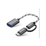 Gesi Yüksek Hızlı USB 3.0 Otg To Type C Micro USB Data Şarj Çevirici Dönüştürücü Adaptör Hasır Kablo