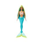 Get Store Barbie Bebek Mavi ve Sarı Renkli Saçları, Turkuaz Kuyruğu ve Saç Aksesuarıyla Barbie Deniz Kızı Bebek HRR03