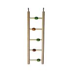Get Store Boncuklu Ahşap Kuş Merdiveni 7X25 cm