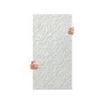 Get Store Tink 3D Kendinden Yapışkanlı Duvar Kağıdı Yeni Nesil Akustik Keçe Panel Modern Desen 52X98 cm (Beyaz, 2 Adet 1 M²)