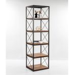 Geta Metal Kitaplık, 5 Raflı, Barok Ceviz