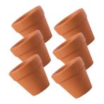 GETAJGHSD 6 Adet Mini Pişmiş Toprak Kil Tencere Minik Çiçek Yetiştiricilerinin Succulents Ekici Küçük Bahçeler Fidanlık Saksıları Kapalı Ve Açık Bitkiler Için