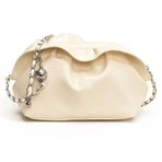 GETBSTOOP Kadın omuzdan askili çanta zincir PU deri Crossbody çanta klip koltuk altı çanta debriyaj çanta seyahat için gidip, beyaz, 200.00x140.00x95.00mm/7.87x5.51x3.74inch