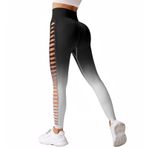 Getervb Booty Scrunch Butt High Waist Push Up Dikişsiz Opak B Siyah Gri Kadın Tayt
