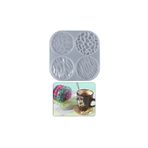Getshop Alışveriş Pazarı Epoksi Çoklu Desenli Bardak Altlığı Silikon Kalıbı