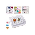 Getshop Epoksi Yuvarlak Boncuk Kalıbı Tesbih Boncuk Kalıbı 12mm